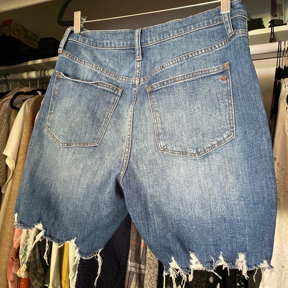 [Madewell] High Waist Mid Length Denim Shorts - Picture 4 of 12